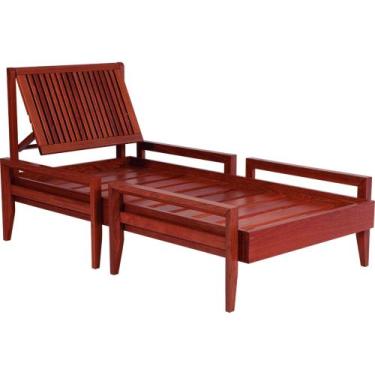 Imagem de Chaise Tramontina Mood em Madeira Jatobá FSC com Braços Baixos Tramont