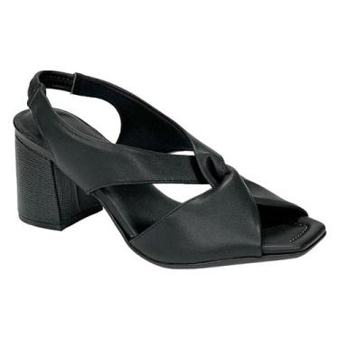 Imagem de Sandália Piccadilly Flávia Salto Médio 626010 Preto, Preto, 36