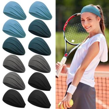 Imagem de Bandanas Z-CHARMMY para mulheres, faixas de suor para esportes (12 uni