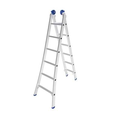 Imagem de Escada de Alumínio Extensiva 2x6 Degraus Até 150Kg Mor