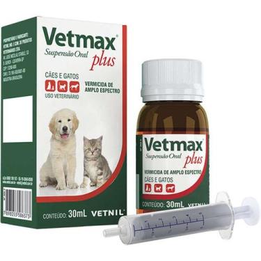 Imagem de Vermífugo Univet Vetmax Plus Suspensão Oral - 30ml - VETNIL