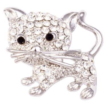 Imagem de Broche Strass Gatinho BRG0016 - Akasaki