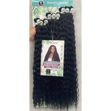 Imagem de CABELO Anjo Plus 80cm FASHION CLASSIC 300g - Bio Fibra, Preto