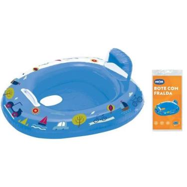 Imagem de Boia Bote Com Fralda Azul Inflável Piscina Bonito Infantil - Intex