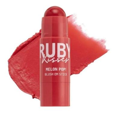 Imagem de Blush - Ruby Kisses - Melon Pop - Stick Cremoso - Bastão - Kiss New Yo