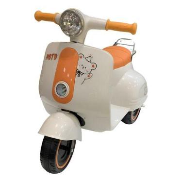 Imagem de Moto Elétrica Avespa Infantil Bege Triciclo Maral