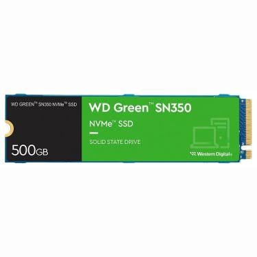 Imagem de SSD Western Digital M.2 SN350 com Nvme e 500GB de Capacidade Verde WDS500G2G0C