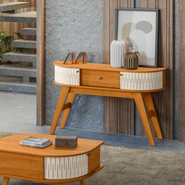 Imagem de Aparador Turim com Nichos Cinamomo/Off-White - Mobiliar Home Shop