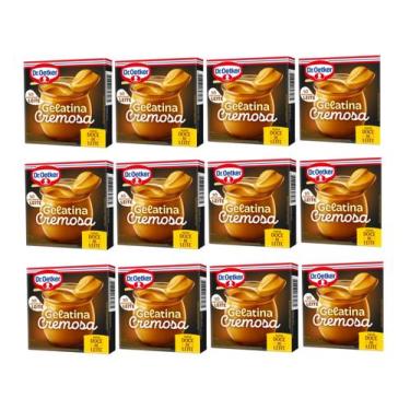 Imagem de Gelatina Cremosa de Doce de Leite 15g - Kit c/ 12un (70064) - Dr. Oetk