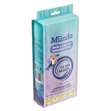 Imagem de 6 kits lenço umedecido ta na mao c/8 pacotes - Munila