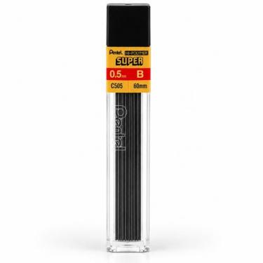 Imagem de Grafite Pentel Hi-Polymer Super 0,5mm H 2H 4H B 2B 3B 12 Unidades Lapi