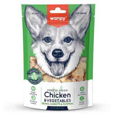 Imagem de Petisco para cachorro Wanpy freeze dried frango e vegetais 40g