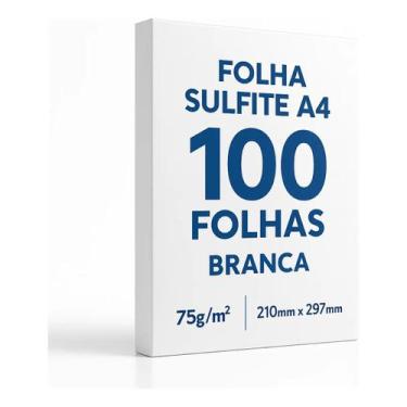 Imagem de Papel Sulfite A4 100 Fls Brancas Ideal Escritório E Estudo - papel sul