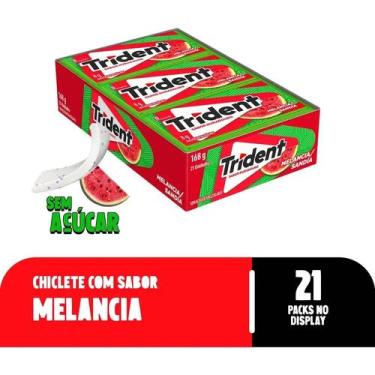 Imagem de Chiclete Trident Melancia Sem Açúcar - Caixa Com 21 Unids. D