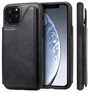 Imagem de Capa de couro de luxo para iPhone 12 Mini 11 Pro XS MAX X XR 8 7 6s 6 Plus Carteira suporte de cartão suporte para bolsas de telefone capa preta XiaoNiuWen, para iPhone 7 8