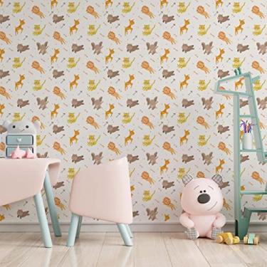 Imagem de Papel De Parede Adesivo Infantil Desenho Animais 2,80m