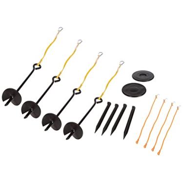 Imagem de Park & Sun Sports Kit adaptador de praia/areia para vôlei ao ar livre com estacas de solo: conjunto de âncora de trado, azul