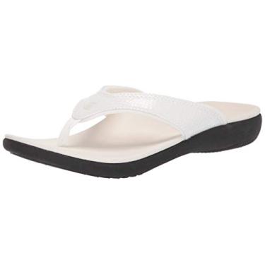 Imagem de Spenco Sandália feminina Yumi 2 Snake Flip-Flop, Branco, 40