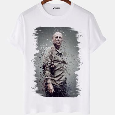 Imagem de Camiseta masculina John Duro De Matar Arte Desenho Camisa Blusa Branca Estampada