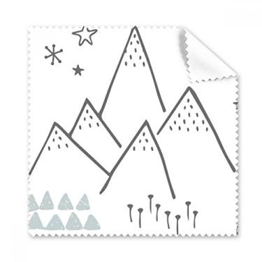 Imagem de Folhas de montanha grama, padrão estrela, pano de limpeza de tela, 5 peças