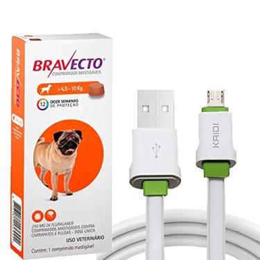 Imagem de Bravecto Antipulgas Caes 4,5 A 10kg + Cabo Usb Android
