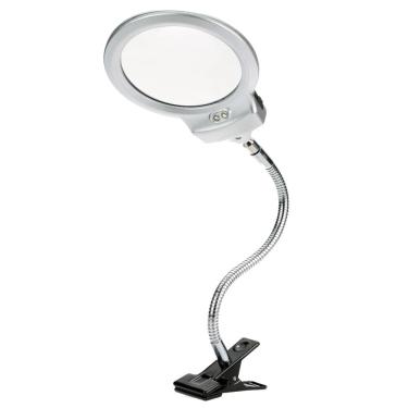 Imagem de Lâmpada LED Lupa Lupa Óculos De Lupa De Mesa De Leitura Da Mesa 2.5 & Amp; 5x Lupa Lupa Gravador Braçadeira Magnifiers