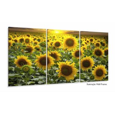 Imagem de Quadro Decorativo Girassóis Grandes 120x60 Sala Quarto