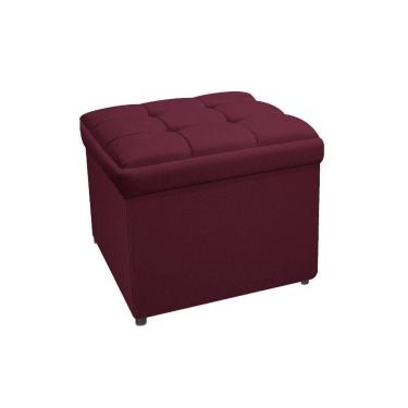 Imagem de Calçadeira Copenhague 100cm Solteiro Suede Bordô Adj Decor