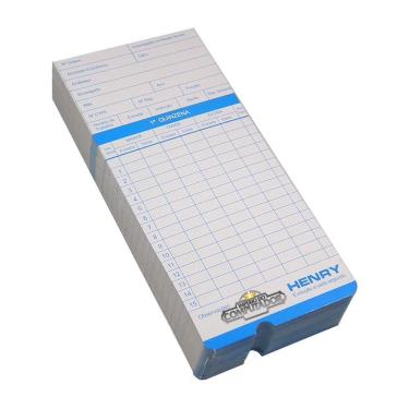 Imagem de Cartão De Ponto Relógio Cartográfico Henry Vega 100 Unidades