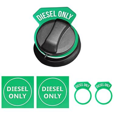 Imagem de Carrotez Anel de silicone para tampa de combustível diesel, 2 peças com 2 adesivos, acessórios de substituição para tampa de gás para caminhão - verde