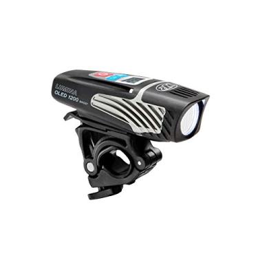 Imagem de NiteRider Lumina OLED Boost Farol de bicicleta recarregável por USB de 1200 lúmens – Display OLED recarregável por USB, luz frontal para bicicleta, 9 modos, IP64, à prova d'água, ciclismo de estrada