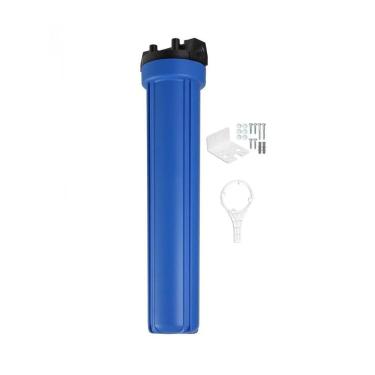 Imagem de Carcaça Plástica Azul 20X2,5 F500 - Conexão 3/4 Com Chave