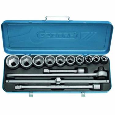 Imagem de Jogo de Soquetes Sextavado 3/4" - 7/8" a 2" Gedore 14 Peças - 017504 017504