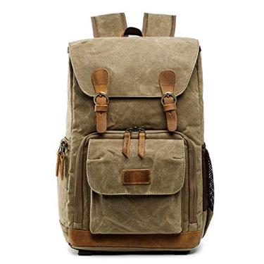 Imagem de Batik Canvas Waterproof Photography Bag Outdoor Wear-resistant Large Camera Photo Backpack Men for Nikon/for Canon/Sony/for FUJIFILM
