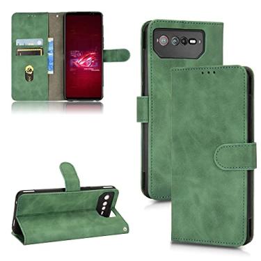 Imagem de HONGYAN Capa de telefone Para Asus Rog Phone 6 Skin Feel Flip Leather Case Capa protetora