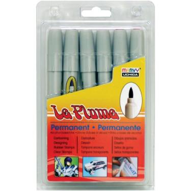 Imagem de Marvy Uchida Le Plume Conjunto de marcadores permanentes à base de álcool, azul