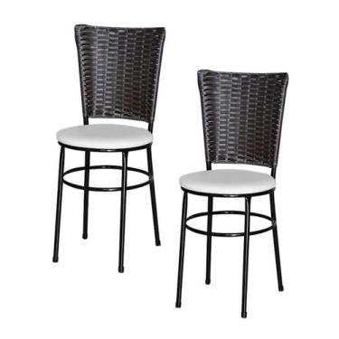 Imagem de Jogo 2 Cadeiras Para Cozinha Preta Hawai Café - Lamar Design