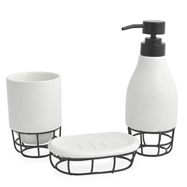 Imagem de Kit Banheiro Lavabo 3 peças Aramado Estilo Industrial