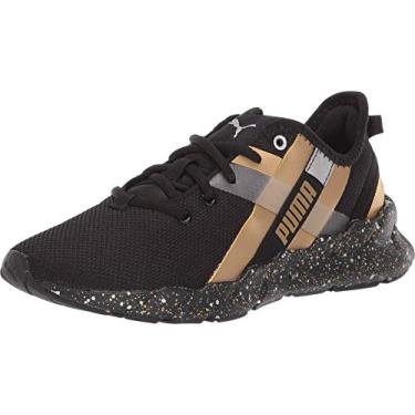Imagem de Puma Kids Boy's Weave XT Speckle (Big Kid) Puma Black/Puma Team Gold 7 Big Kid