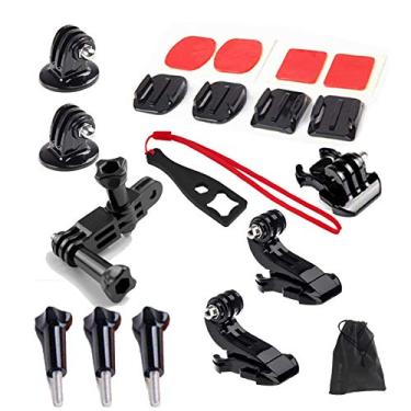 Imagem de 15 em 1 bolsa de montagem kit adaptador acessório para GoPro Hero 8 7 6 4 3+ 3 2 SJ4000 Sport Action Camera Kit