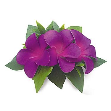 Imagem de Grampo de cabelo havaiano espuma flor aglomerado plumeria roxo