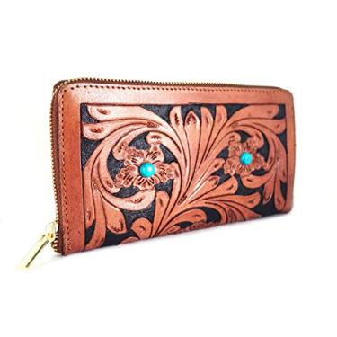 Imagem de Cords Craft, Bolsas Clutch de couro para mulheres, carteira de embreagem para casamento, festa, presente, presente de dia das mães, bolsas de mão de couro, embreagem de couro ocidental, bolsa de embreagem, marrom, médio, Bege: marrom, M, Party Blast
