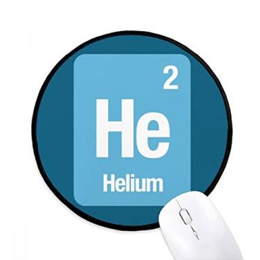 Imagem de DIYthinker He Helium Chemical Element Science Mouse Pad Desktop Office Tapete Redondo para Computador