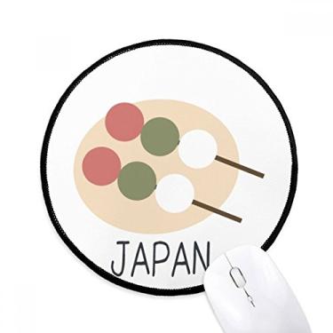 Imagem de Tapete de mouse tradicional japonês local snack ball desktop escritório tapete redondo para computador