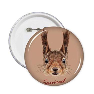 Imagem de Little Brown Orelhas Longas Esquilo Animal Broche Emblema Decoração 5 peças