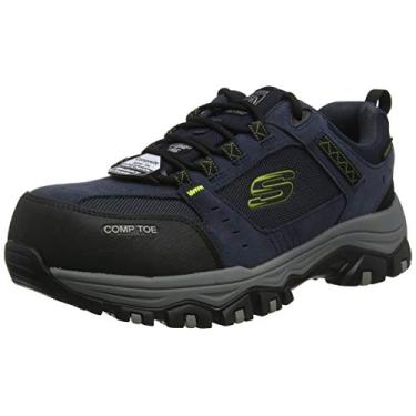 Imagem de Skechers Sapato masculino Greetah Construction, Tecido de couro de camurça azul-marinho, 38