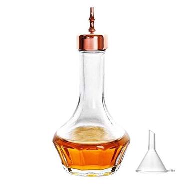 Imagem de Garrafa Bitters - Vidro de cristal sem chumbo com tampa de aco inoxidavel de 50 ml Ferramenta de barra profissional para fazer coqueteis de artesanato e o Whiskey perfeito DSBT0001, Cobre