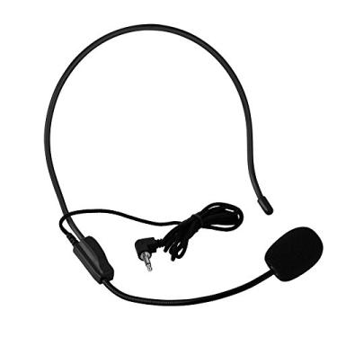 Imagem de Microfone de áudio, Mini Microfone Condensador de Microfone com Fio Montado na Cabeça de 3.5mm para Alto-falante Amplificador de Voz