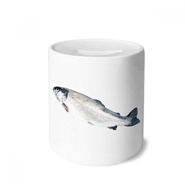Imagem de DIYthinker Caixa de moedas de cerâmica com caixa pequena de peixe oceano para atividades frescas, presente de cofrinho