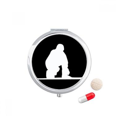 Imagem de Caixa de armazenamento de medicamentos preta para skate com contorno esportivo